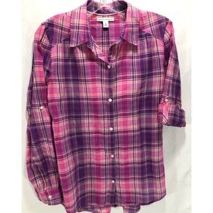 Banana Republic Plaid Button Down.  Size M.